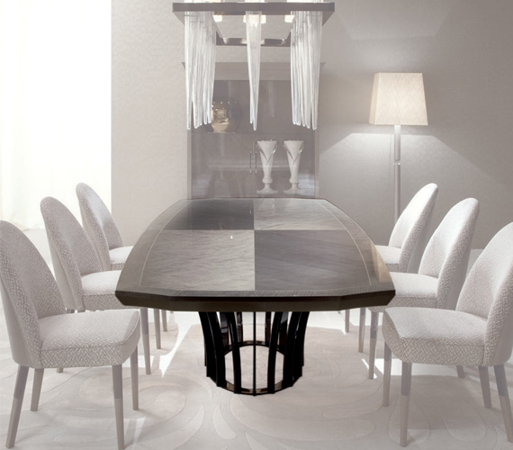 Alchemy boat shape rectangular table