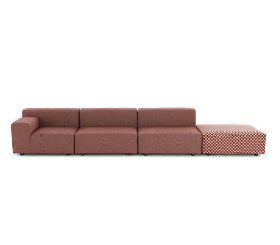 PLASTICS OUTDOOR LIBERTY 3 Seater + 1 Pouf Obi Check