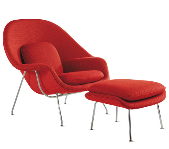 Womb Chair with Ottoman - Medium