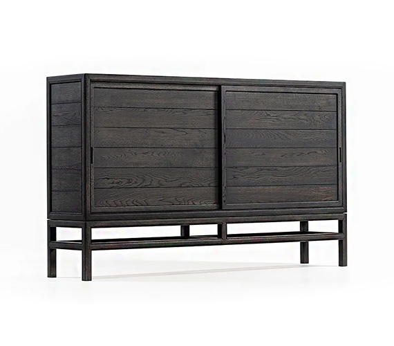 Museum cabinet wood sliding doors