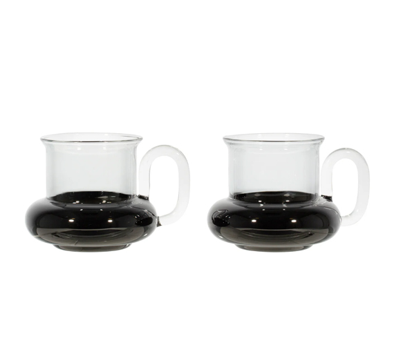 BUMP TEA CUP BLACK X2