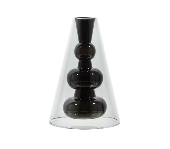 BUMP VASE CONE BLACK