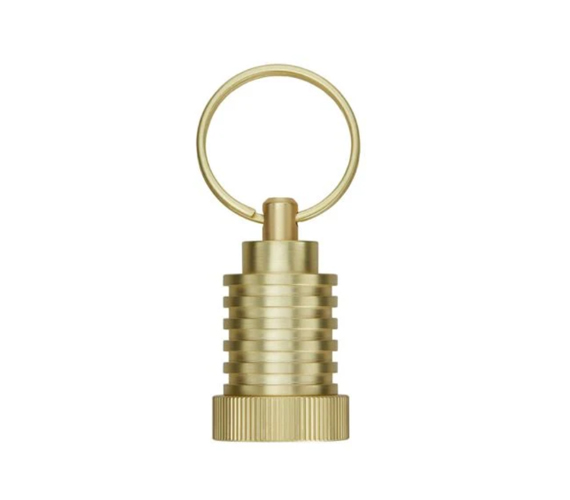 COG KEYRING POD BRASS